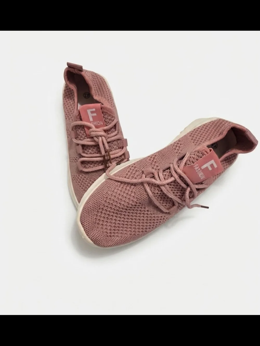 Unknown Brand Women’s Dusty Rose Knit Sneakers
